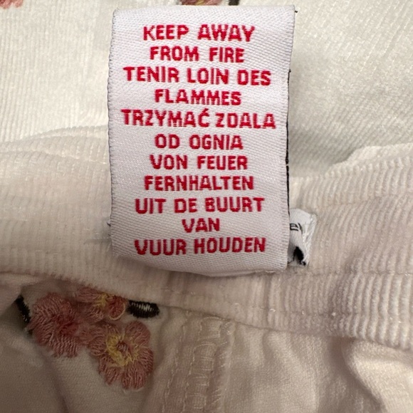 Cupcakes & Cashmere Girls White Floral Corduroy Overall Dress - Picture 6 of 7